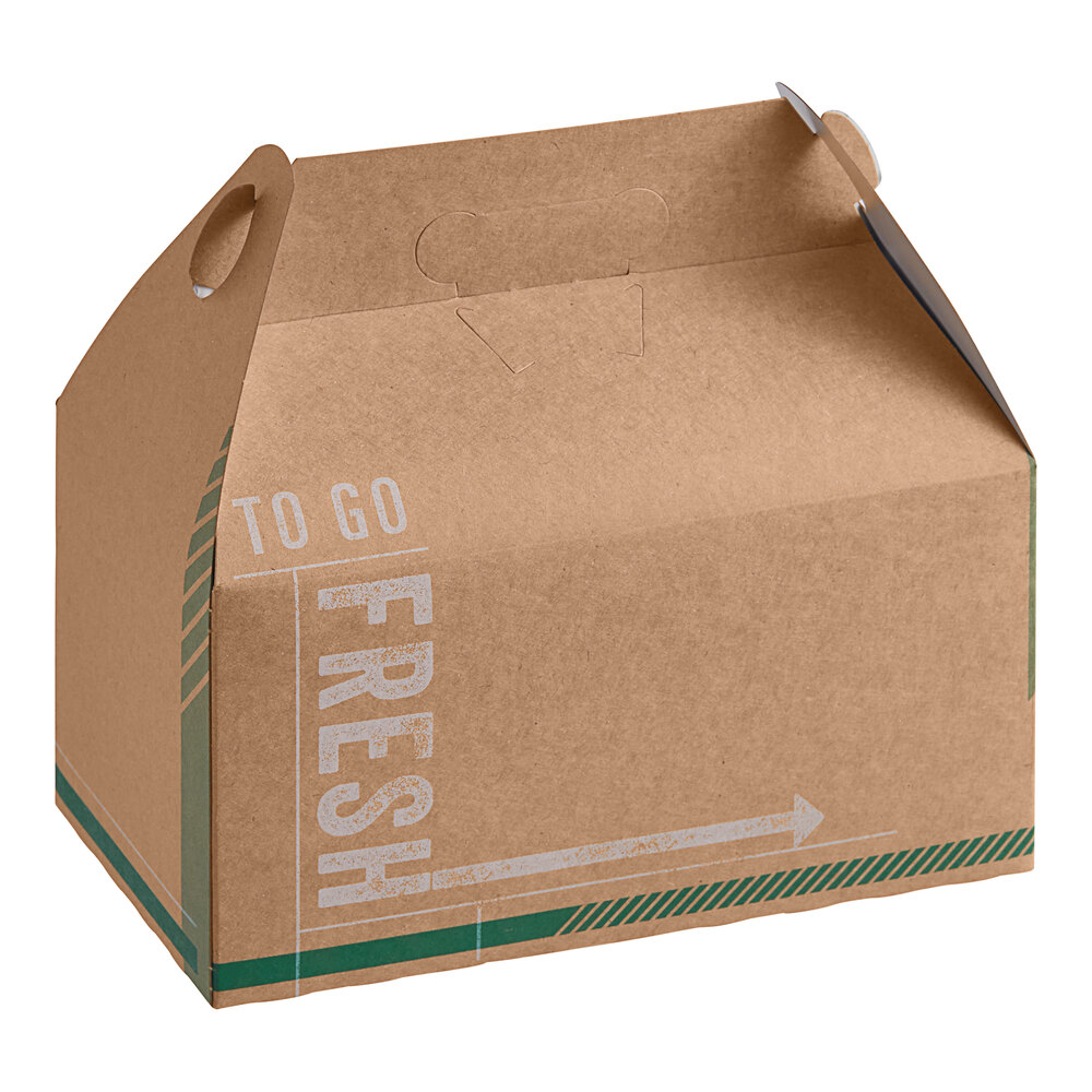 Inno-Pak To Go Fresh 9 1/2" x 5" x 5" Barn Take-Out Lunch Box / Chicken Box - 100/Case