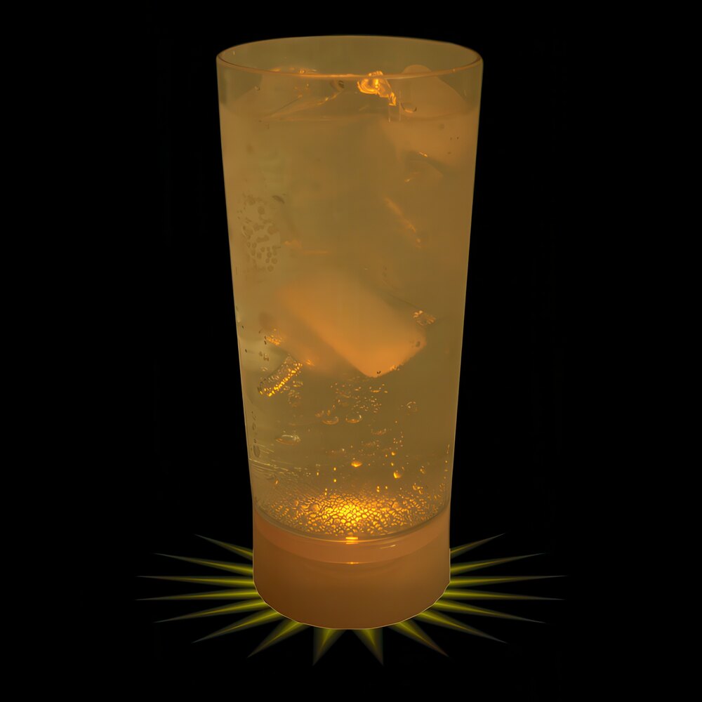 10 oz. Customizable Plastic Cup with Yellow LED Light - 50/Case