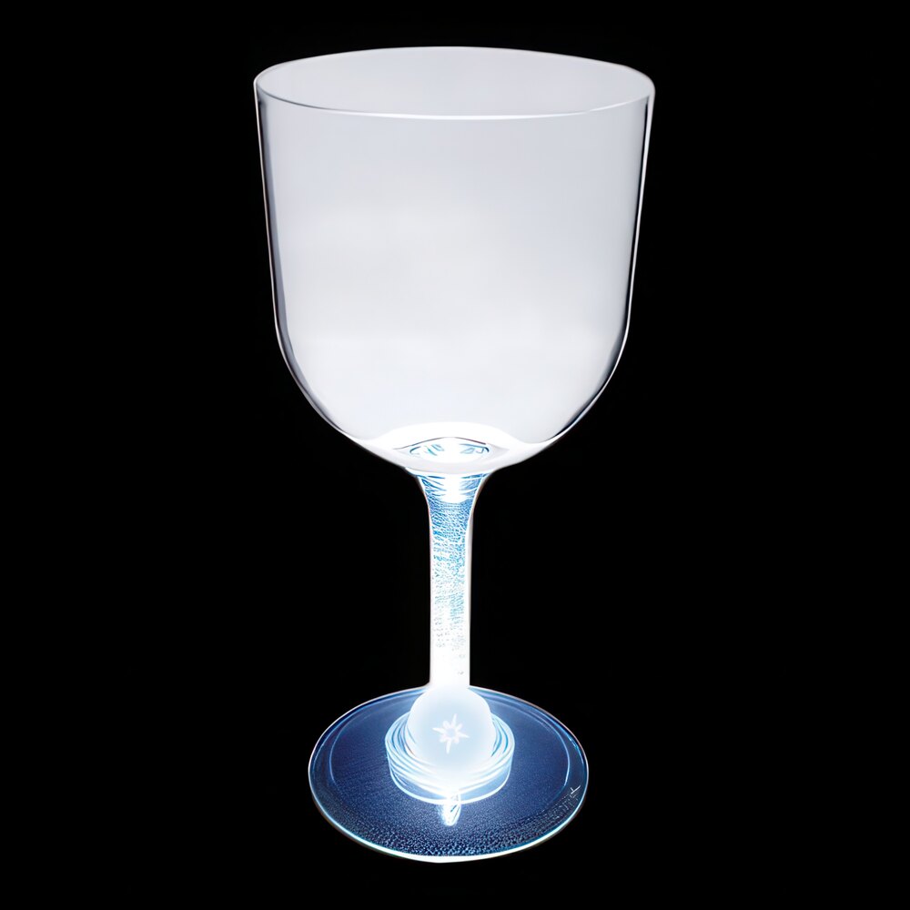 14 oz. Customizable Plastic Goblet with White LED Light - 24/Case
