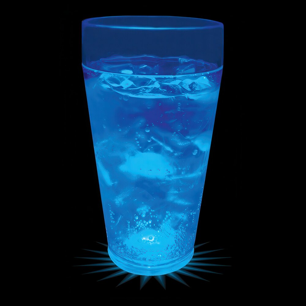 20 oz. Customizable Plastic Cup with Blue LED Light - 100/Case