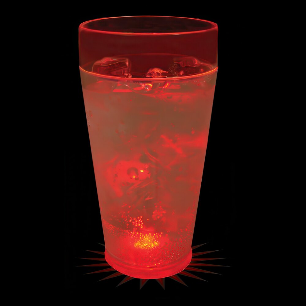 20 oz. Customizable Plastic Cup with Red LED Light - 100/Case