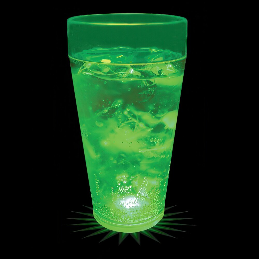 20 oz. Customizable Plastic Cup with Green LED Light - 100/Case