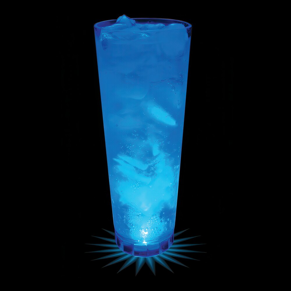 24 oz. Customizable Plastic Cup with Blue LED Light - 25/Case