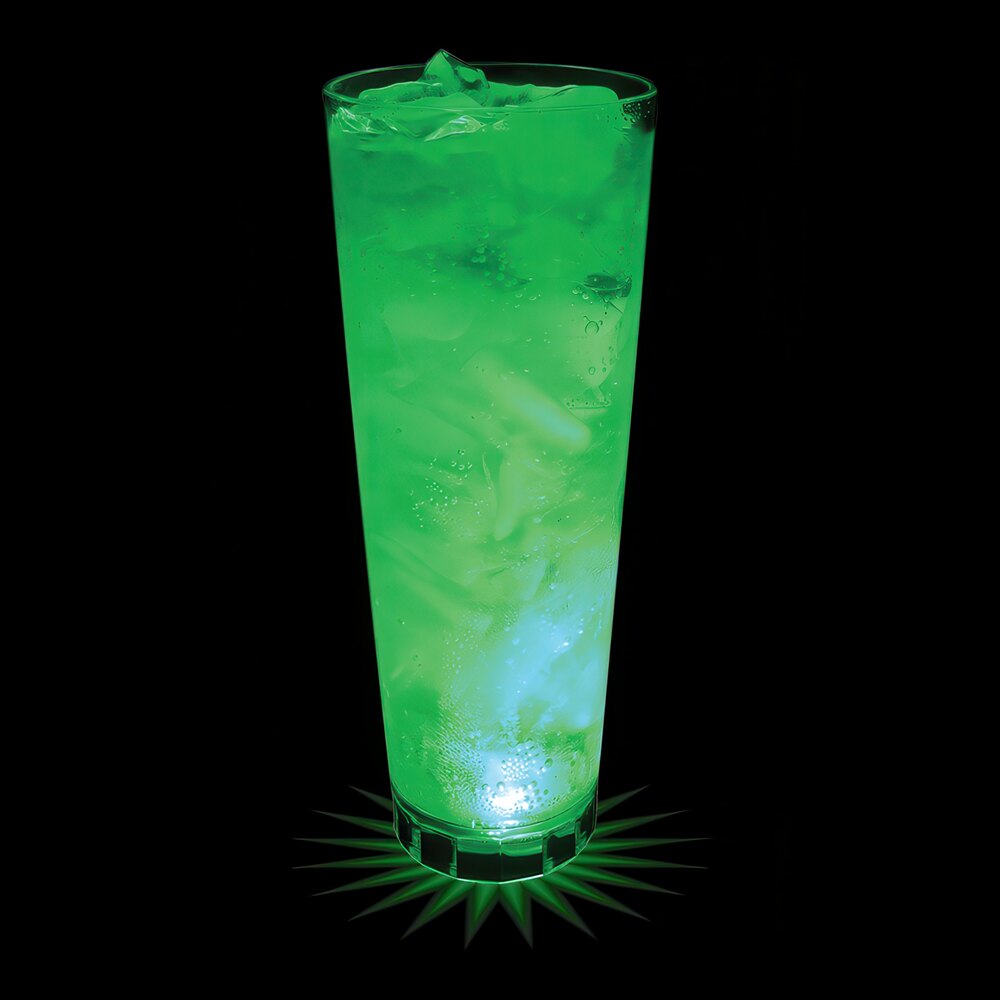 24 oz. Customizable Plastic Cup with Green LED Light - 25/Case