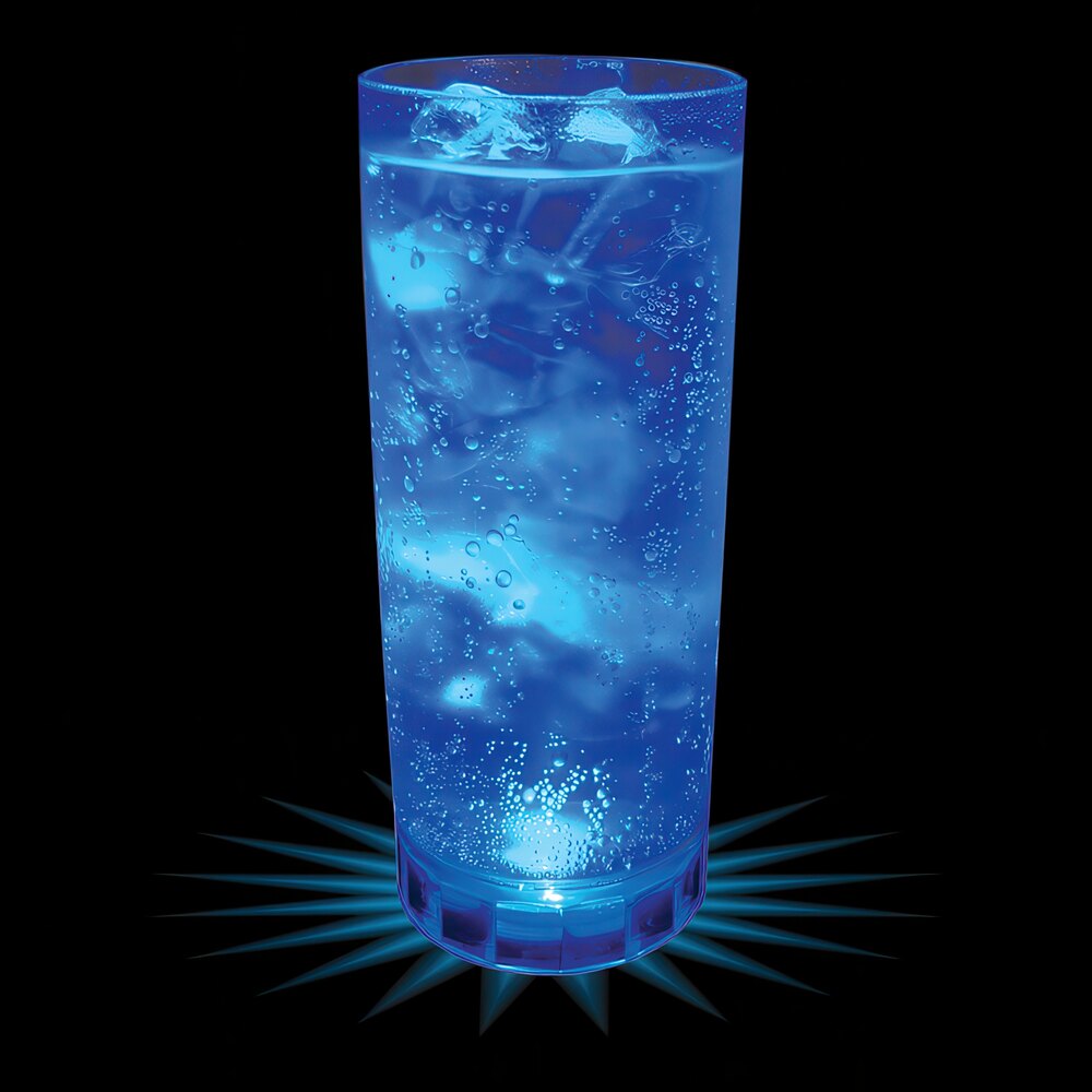14 oz. Customizable Plastic Cup with Blue LED Light - 50/Case