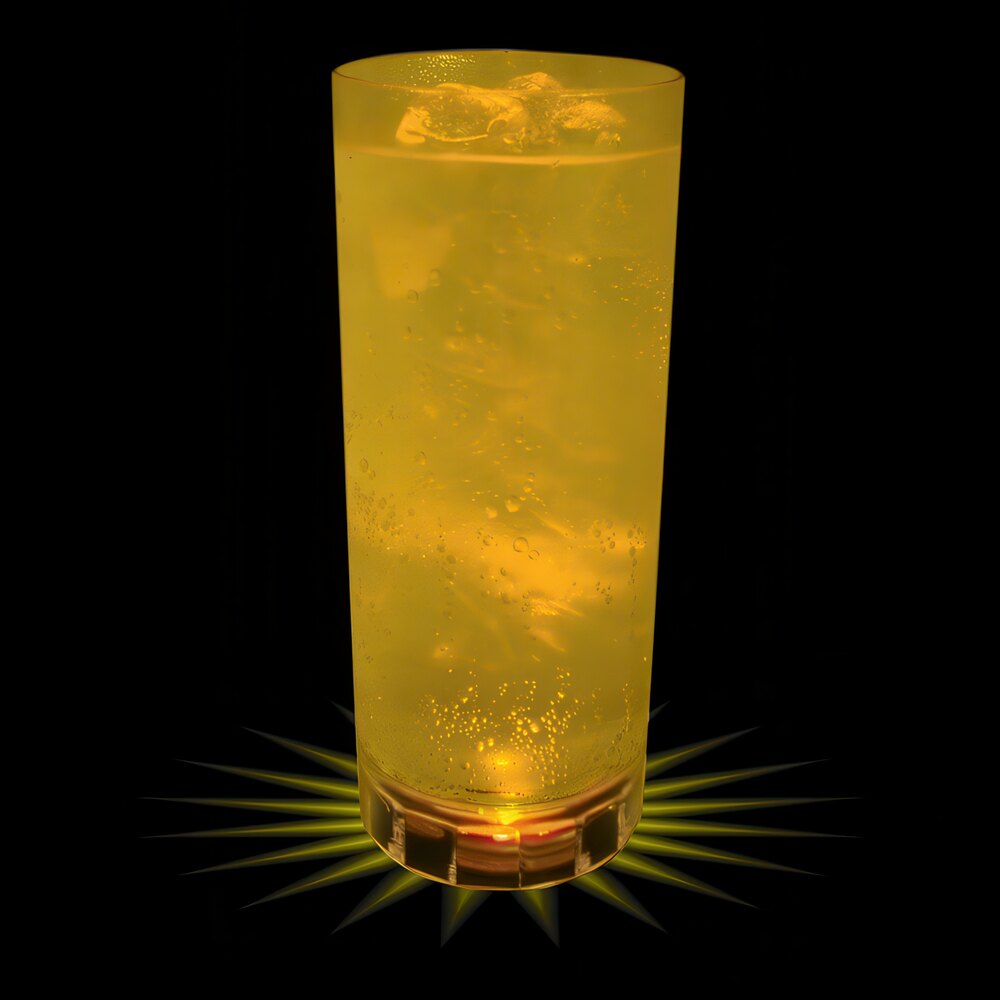 14 oz. Customizable Plastic Cup with Yellow LED Light - 50/Case