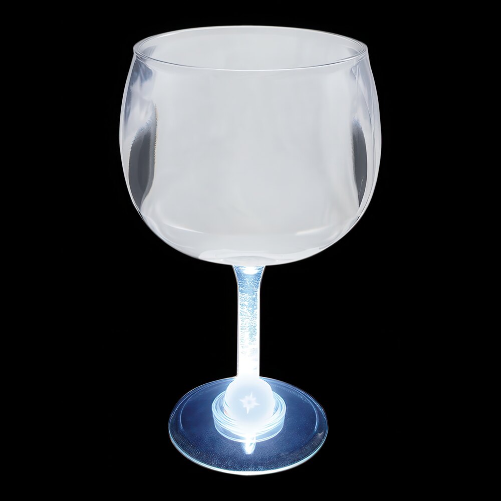 12 oz. Customizable Plastic Goblet with White LED Light - 24/Case