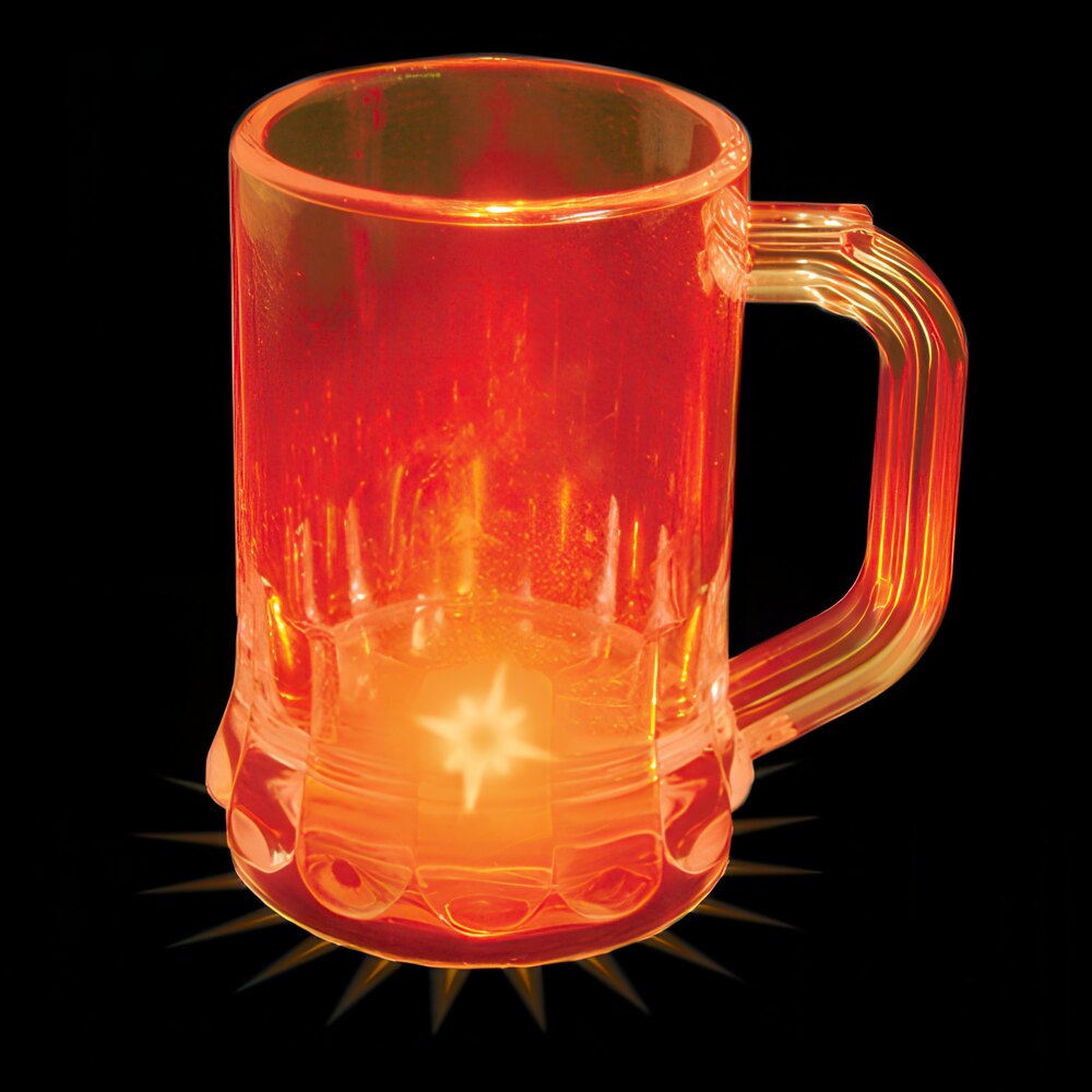 1.25 oz. Customizable Plastic Mini Mug with Orange LED Light - 100/Case