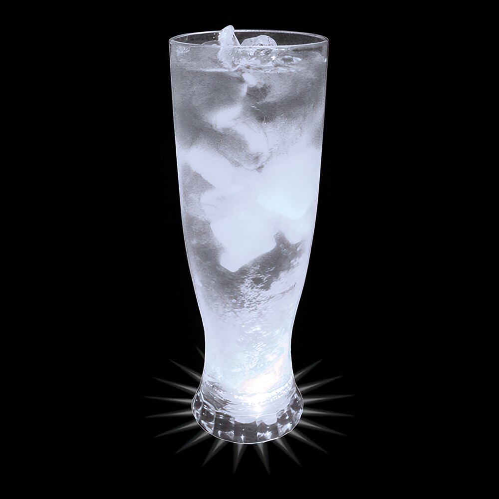 22 oz. Customizable Plastic Pilsner Cup with White LED Light - 25/Case