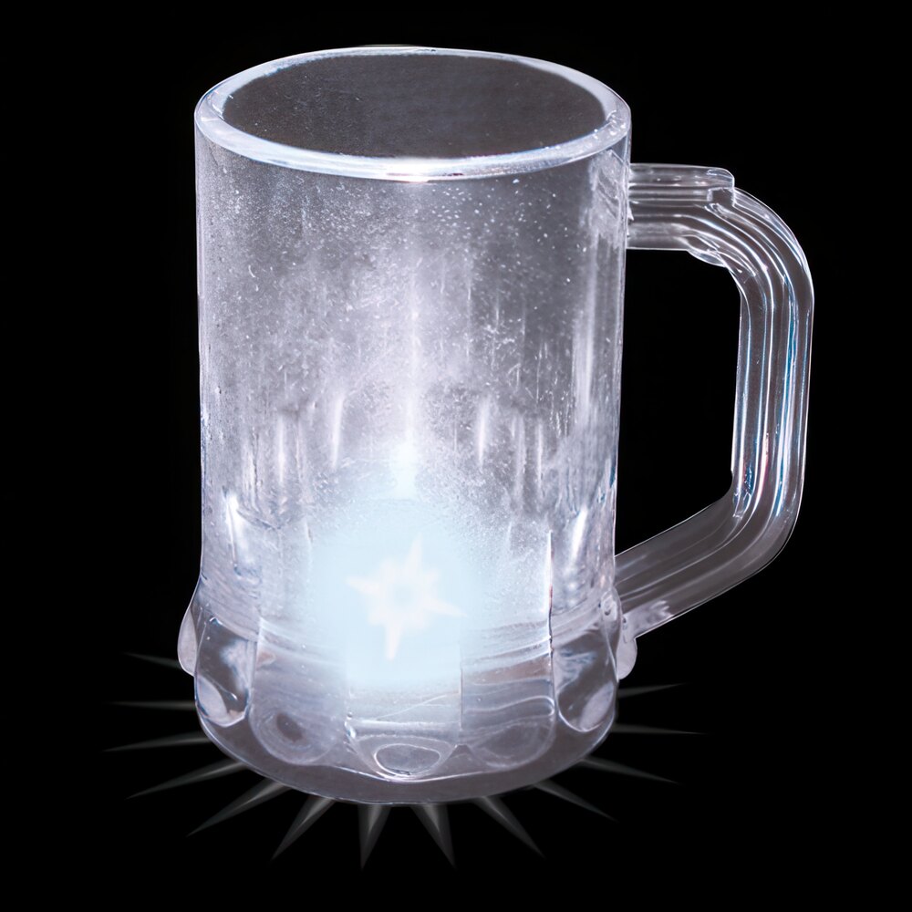 1.25 oz. Customizable Plastic Mini Mug with White LED Light - 100/Case