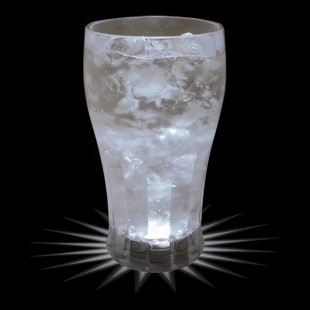 12 oz. Customizable Plastic Soda Cup with White LED Light - 50/Case