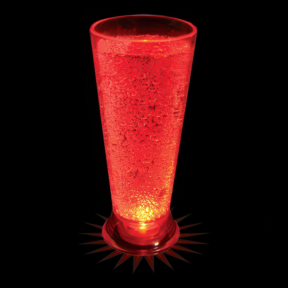 5 oz. Customizable Plastic Pilsner Cup with Red LED Light - 100/Case