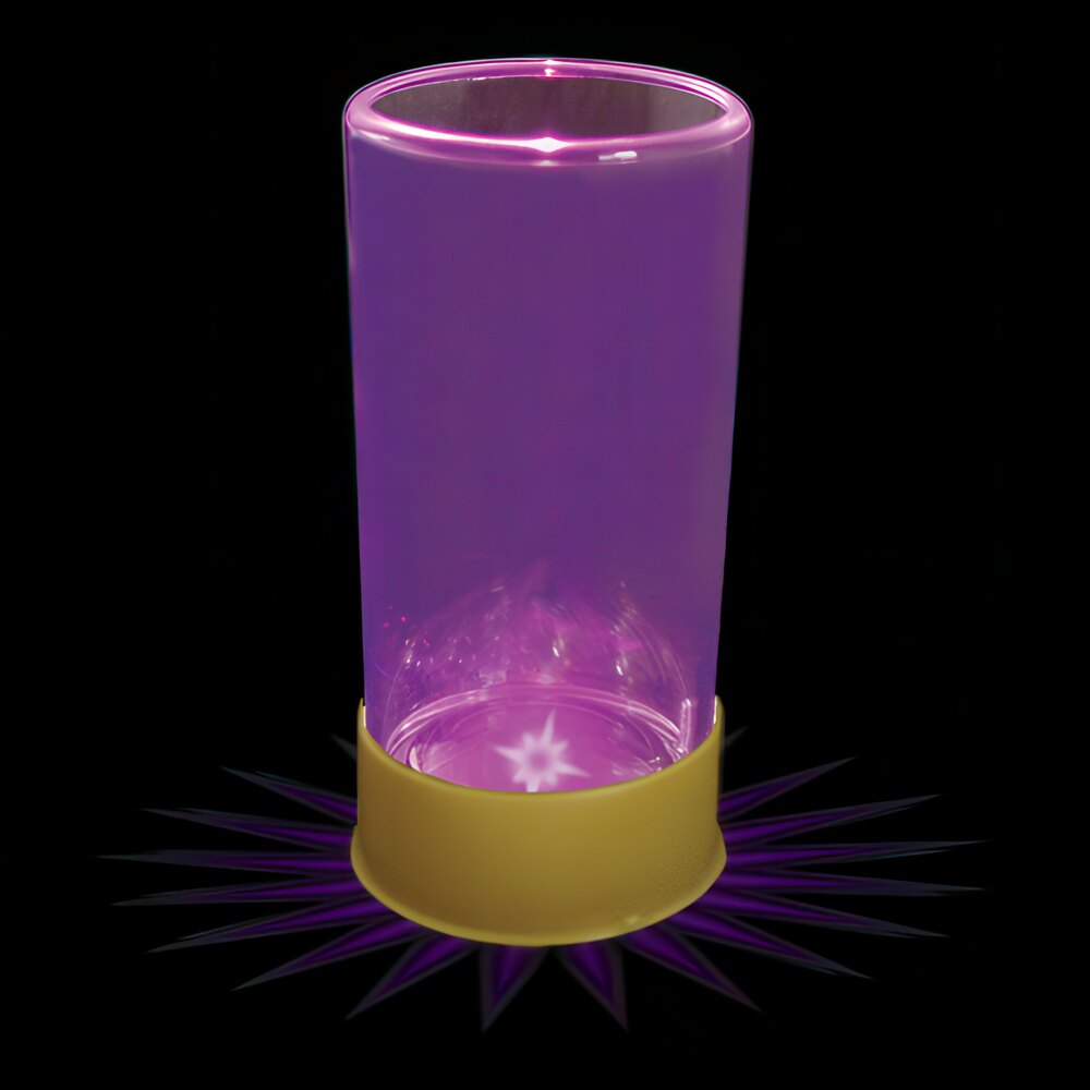 1.5 oz. Customizable Plastic Shotgun Shell Shot Cup with Purple LED Light - 100/Case