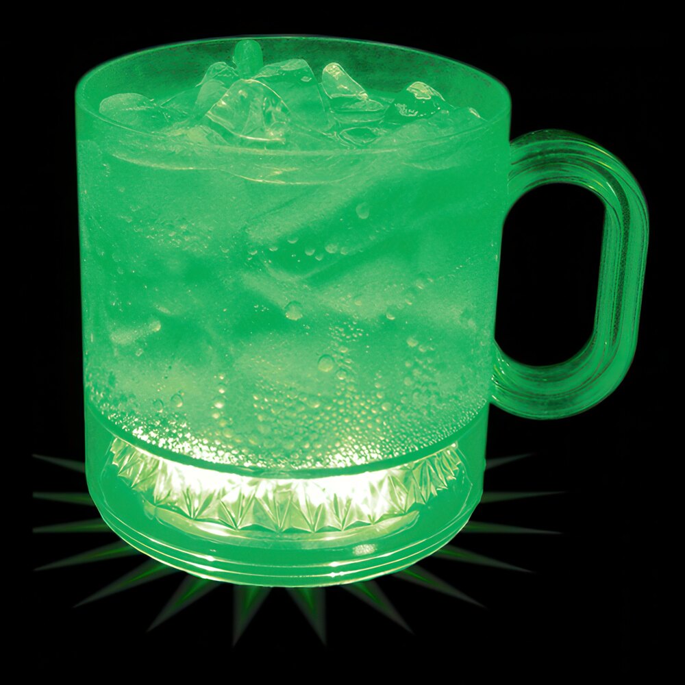 12 oz. Customizable Plastic Mug with Green LED Light - 50/Case