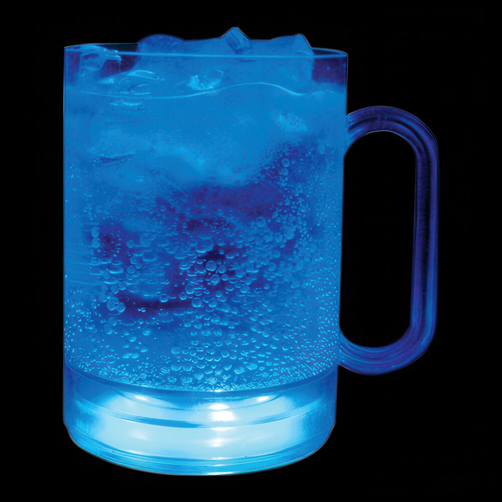16 oz. Customizable Plastic Mug with Blue LED Light - 50/Case