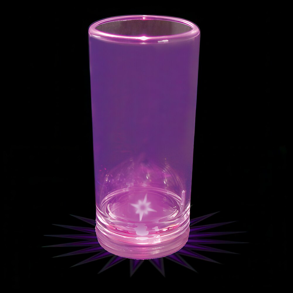 1.5 oz. Customizable Plastic Champagne Shooter with Purple LED Light - 100/Case
