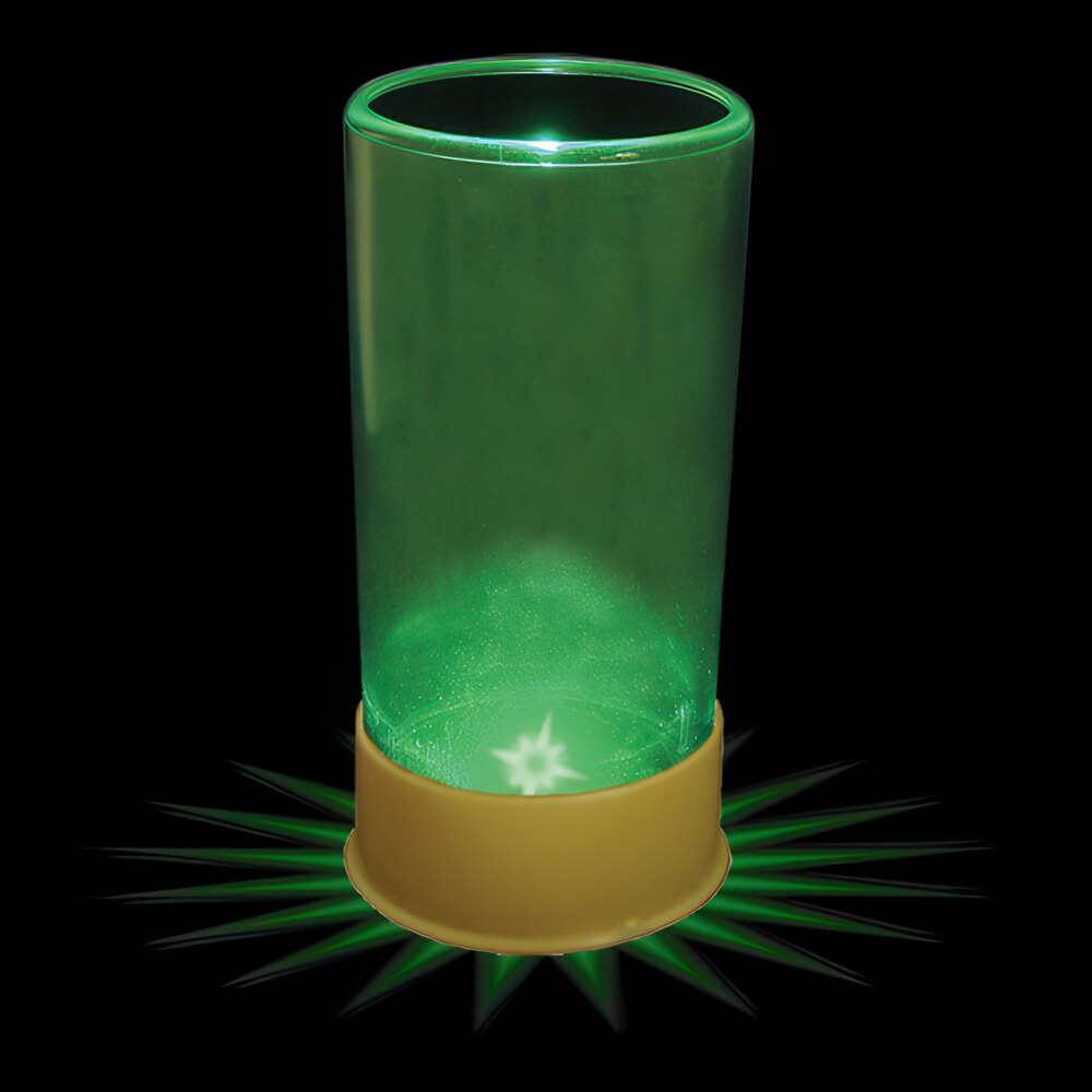 1.5 oz. Customizable Plastic Shotgun Shell Shot Cup with Green LED Light - 100/Case