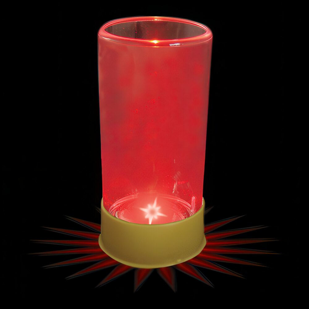 1.5 oz. Customizable Plastic Shotgun Shell Shot Cup with Red LED Light - 100/Case