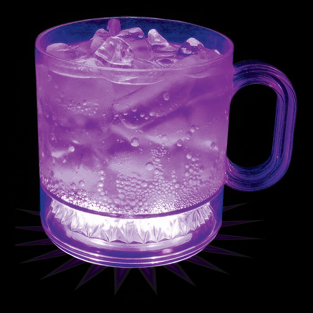 12 oz. Customizable Plastic Mug with Purple LED Light - 50/Case
