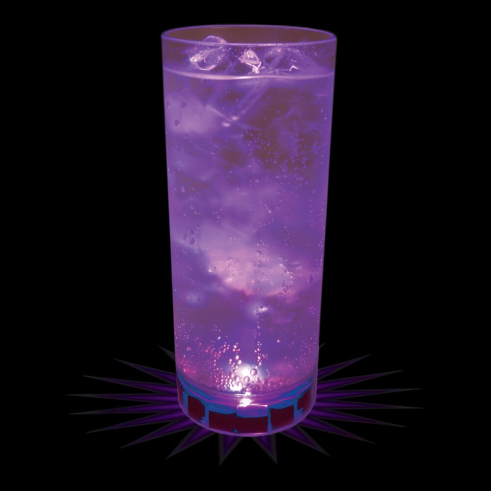 14 oz. Customizable Plastic Cup with Purple LED Light - 50/Case
