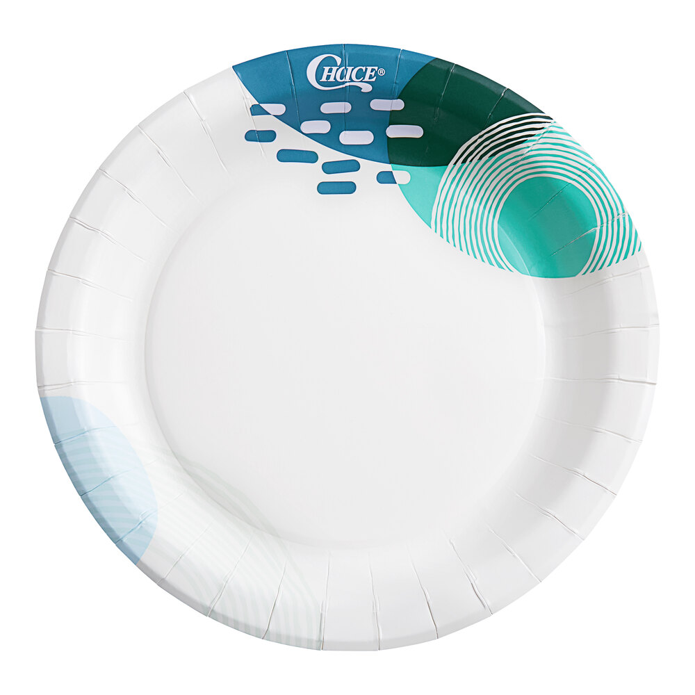 Choice 8 1/2" Lifestyle Series Light Weight Paper Plate - 500/Case