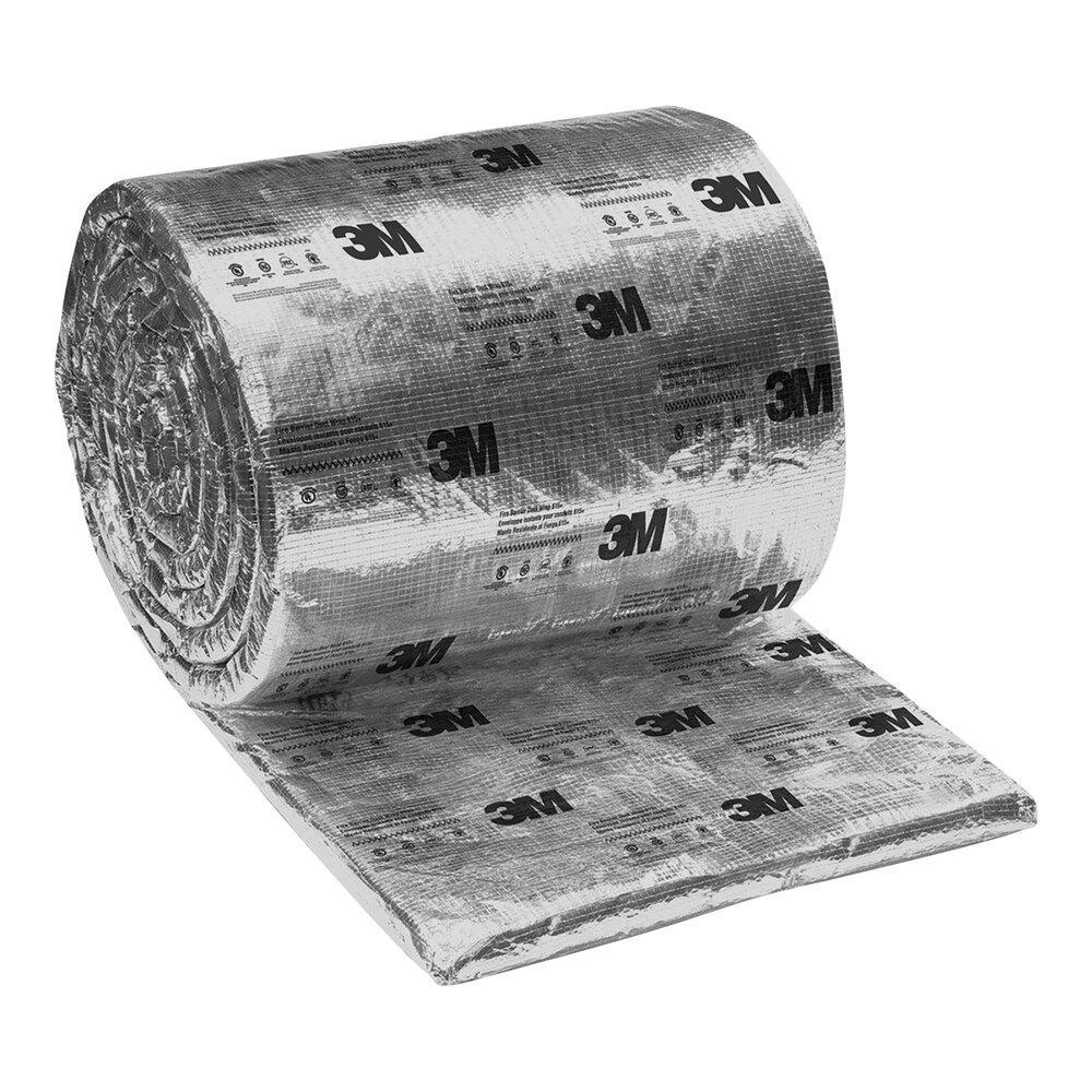 3M Fire Barrier 615+ 25' x 24" Fire Barrier Duct Wrap Roll for Grease Ducts - 4/Case