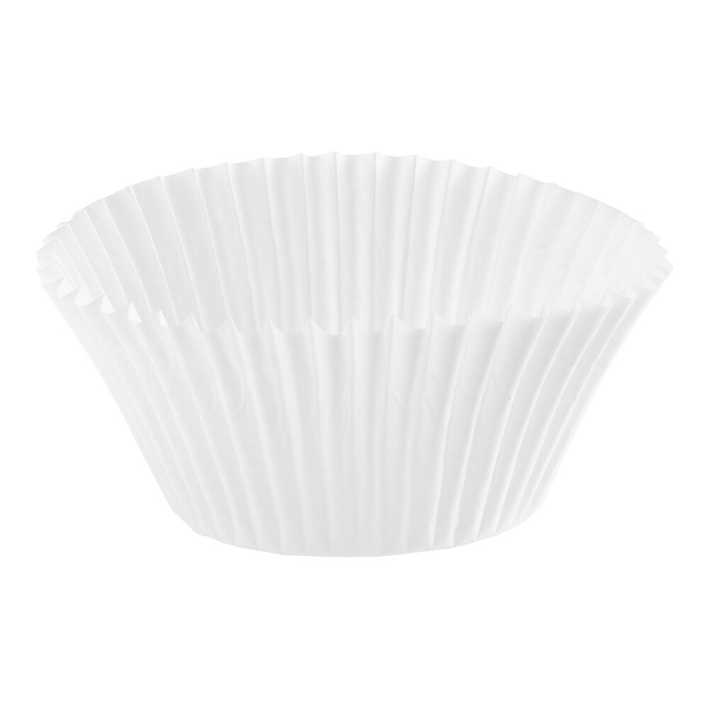 Wilton 2 1/4'' x 1 1/2'' White Jumbo Baking Cup - 50/Pack