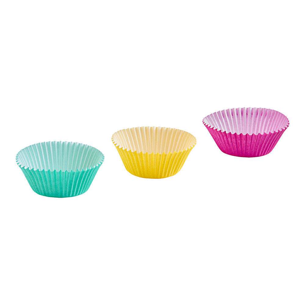 Wilton 2'' x 1 5/16'' Assorted Jewel Tone Baking Cup - 75/Pack