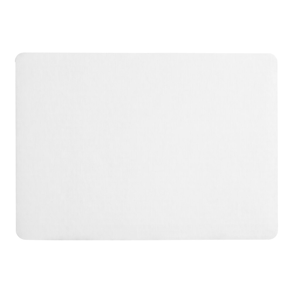 Wilton 14'' x 10'' Corrugated Rectangular White Cake Board - 6/Pack