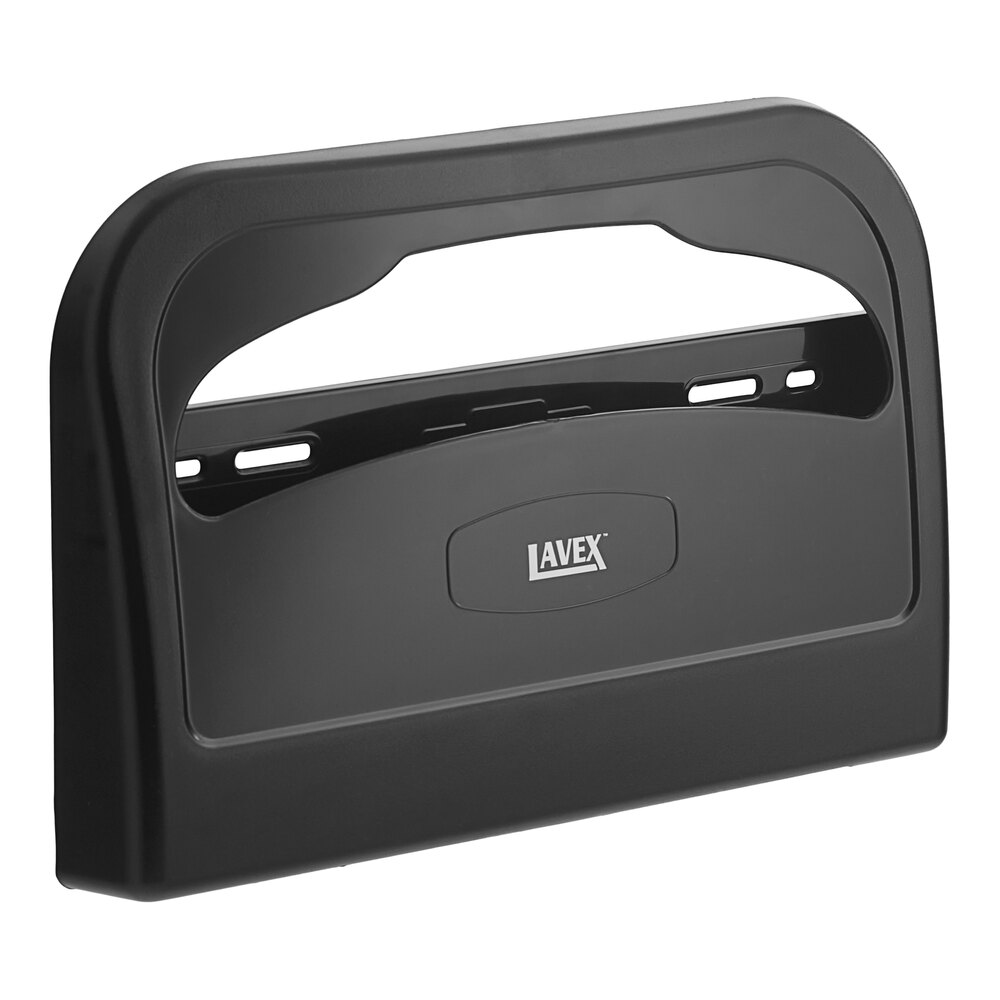 Lavex Black Surface-Mounted Toilet Seat Cover Dispenser