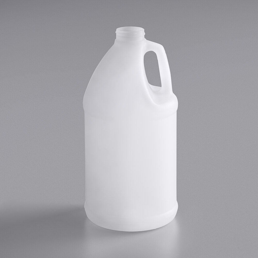 0.5 Gallon (64 oz.) Translucent HDPE Industrial Round Jug - 40/Case