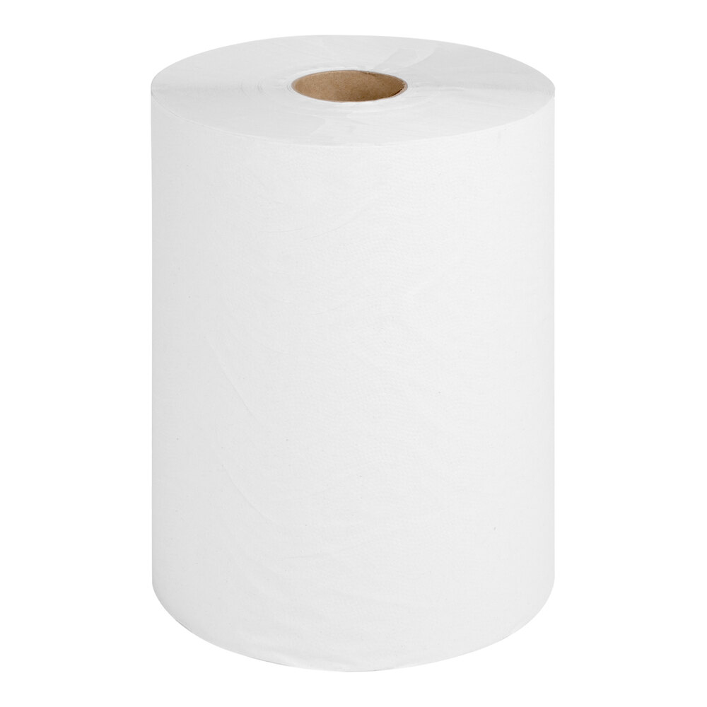 Lavex 10" White Hardwound Paper Towel, 800 Feet / Roll - 6/Case