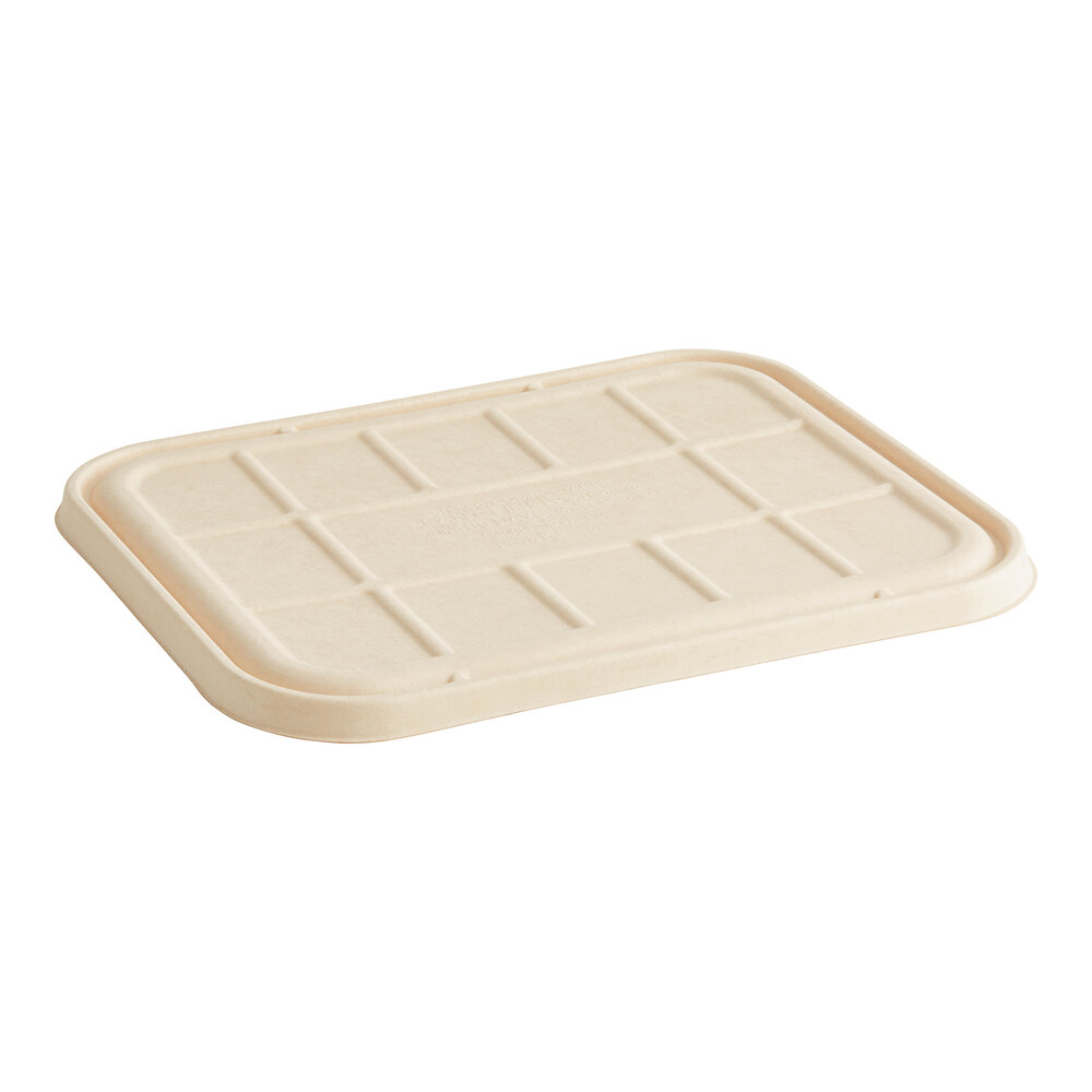 World Centric Compostable Fiber Catering Pan Lid for 104-120 oz. Pans - 200/Case