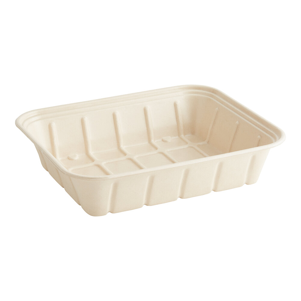 World Centric 120 oz. Compostable Fiber Catering Pan - 25/Pack