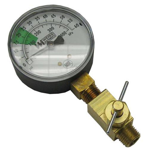 AllPoints 621084 Pressure Gauge; 0 - 60 PSI; 1/4" MPT Bottom Mount