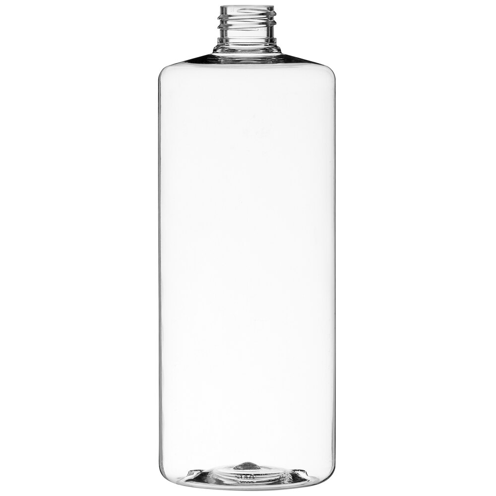 32 oz. Cylinder PET Clear Bottle - 25/Case