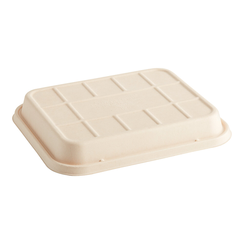 World Centric Compostable Fiber Catering Pan Raised Lid for 104-120 oz. Pans - 25/Pack