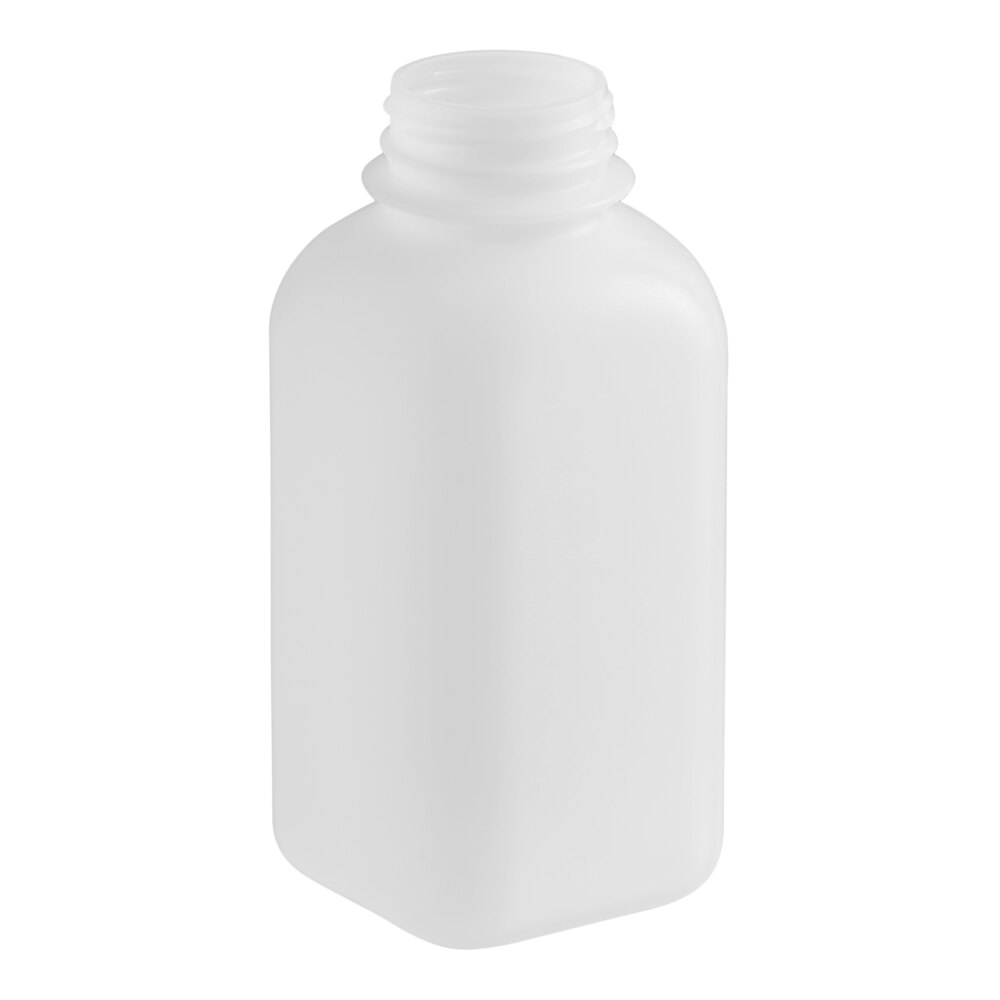 12 oz. Translucent HDPE Square Milk Bottle - 450/Case