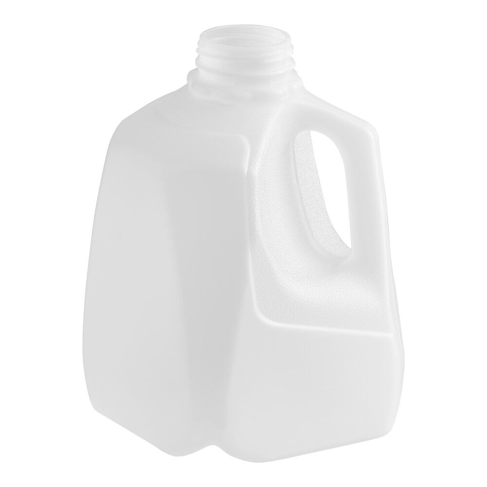 1 Quart (32 oz.) Translucent HDPE Squat Milk Jug with Handle - 162/Case