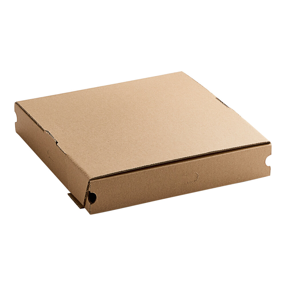 Choice 12" x 12" x 2" Kraft Corrugated Plain Chicago-Style Pizza Box - 50/Bundle
