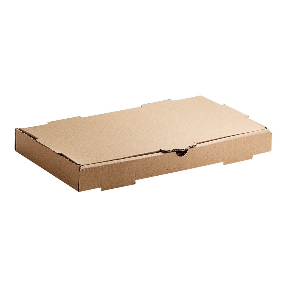 Choice 14" x 7" x 1 1/2" Kraft Corrugated Plain Bakery Box - 50/Bundle
