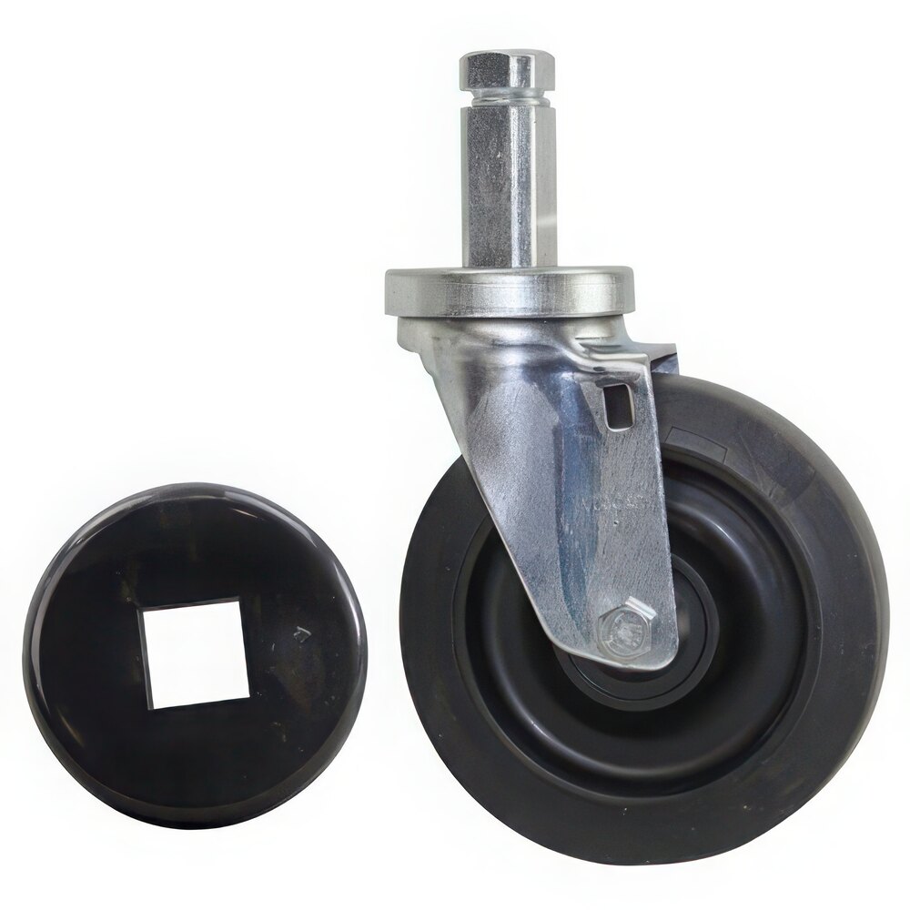 AllPoints 263252 5" Swivel Stem Caster for 7/8" Square Post - 260 lb. Capacity