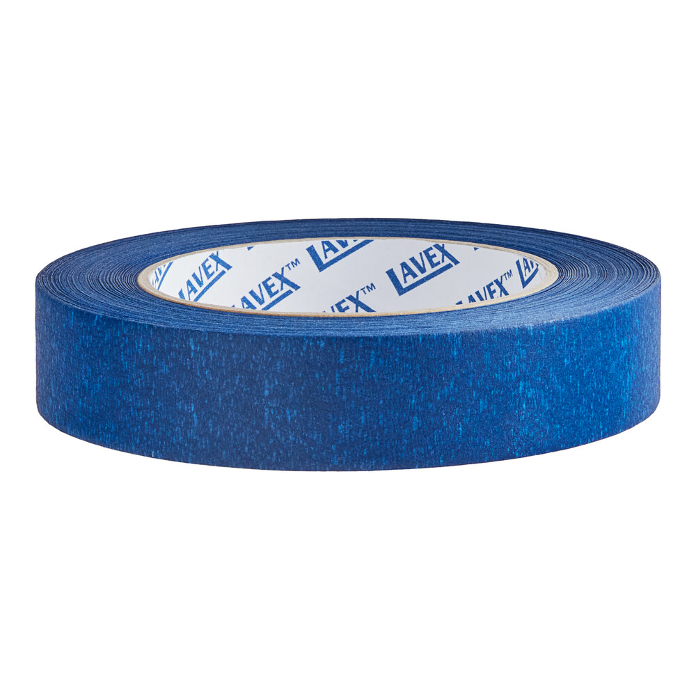Lavex 1" x 60 Yard General Purpose Blue Masking Tape - 36/Case