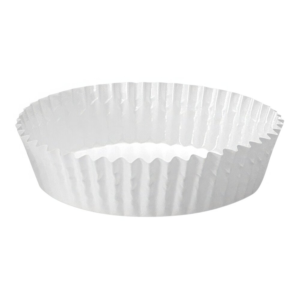 Welcome Home Brands 3" x 7/8" White Paper Baking Cup - 1,500/Case