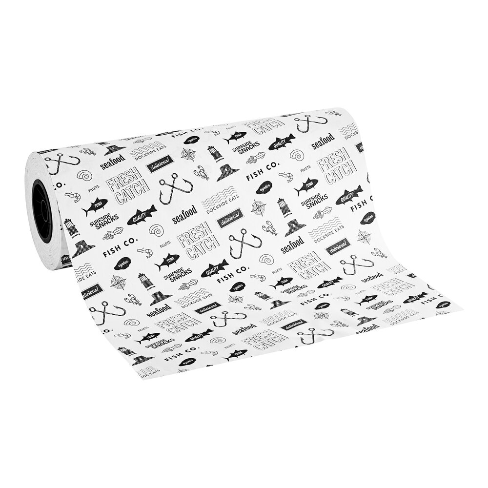 Choice 18" x 700' 40 lb. Fresh Catch Print Butcher Paper Roll