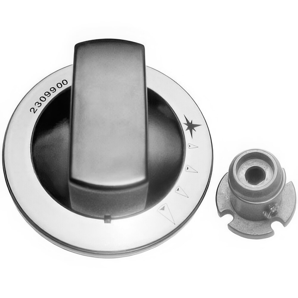 AllPoints 221567 2 3/8" Black and Silver Range Knob