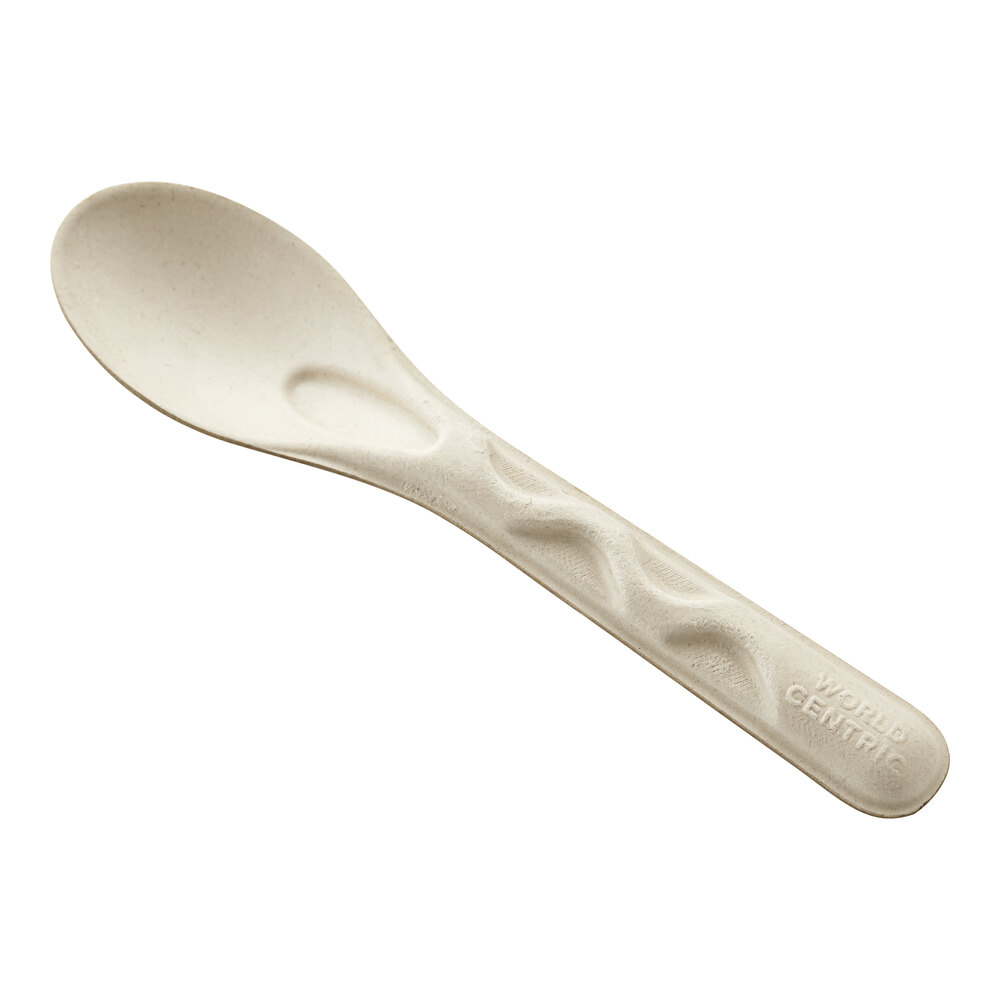 World Centric 6" Compostable Fiber Spoon - 1,000/Case
