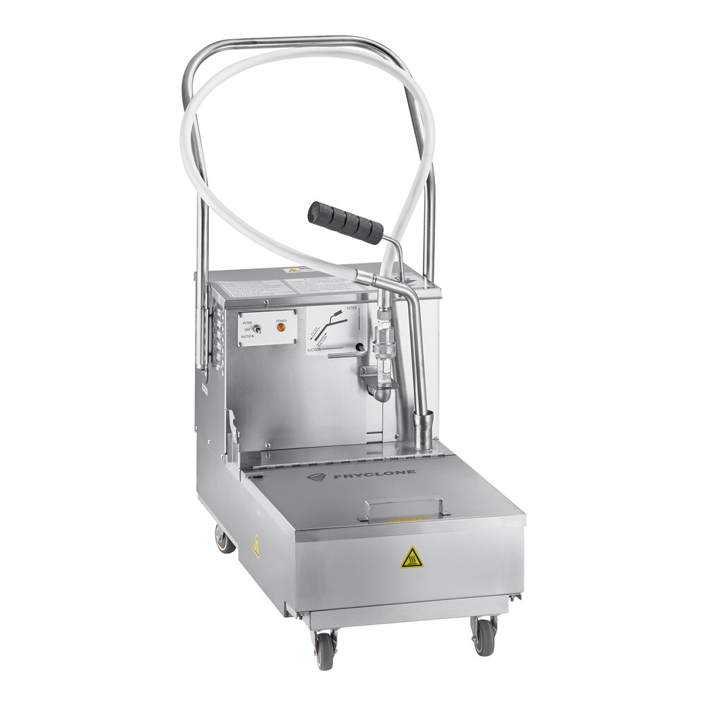 Fryclone 55 lb. Low-Profile Portable Fryer Oil Filter Machine with 2-Way Pump - 120V