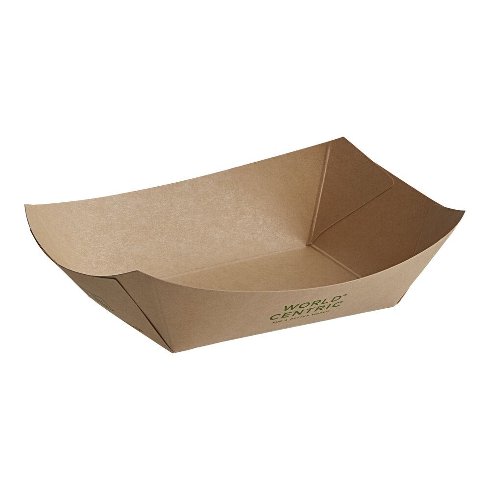 World Centric NoTree #200 2 lb. Compostable Food Tray - 1,000/Case