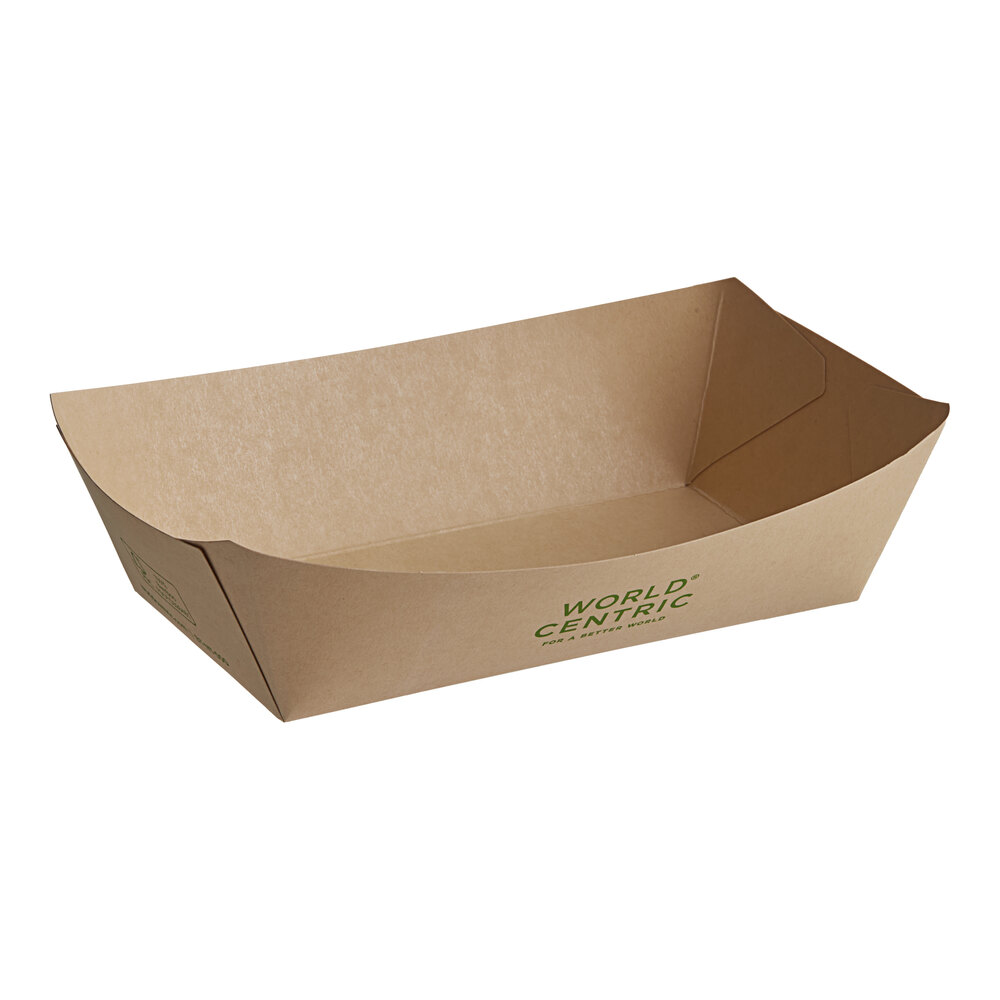 World Centric NoTree #500 5 lb. Compostable Food Tray - 500/Case